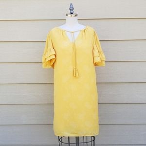 NEW Chelsea & Violet Yellow Bell Sleeve Dress
